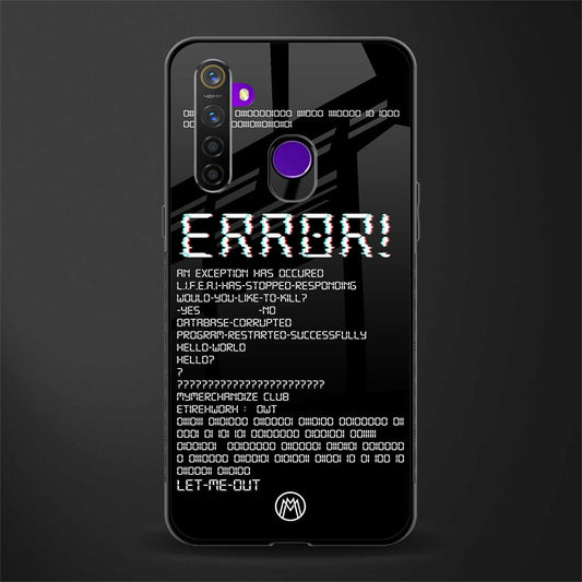 error glass case for realme 5 pro image