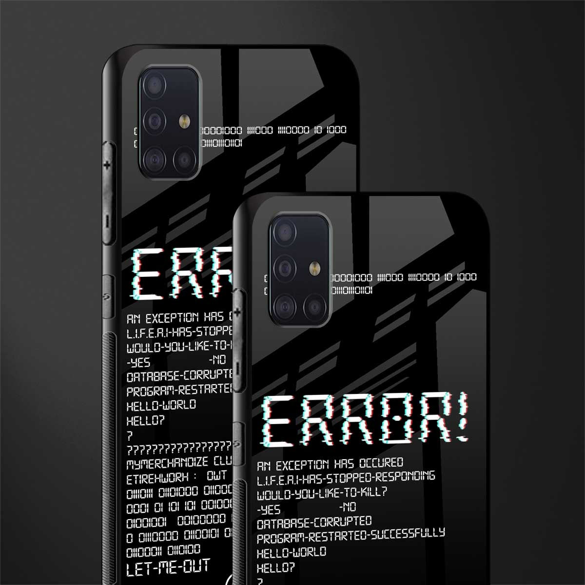 error glass case for samsung galaxy a71 image-2