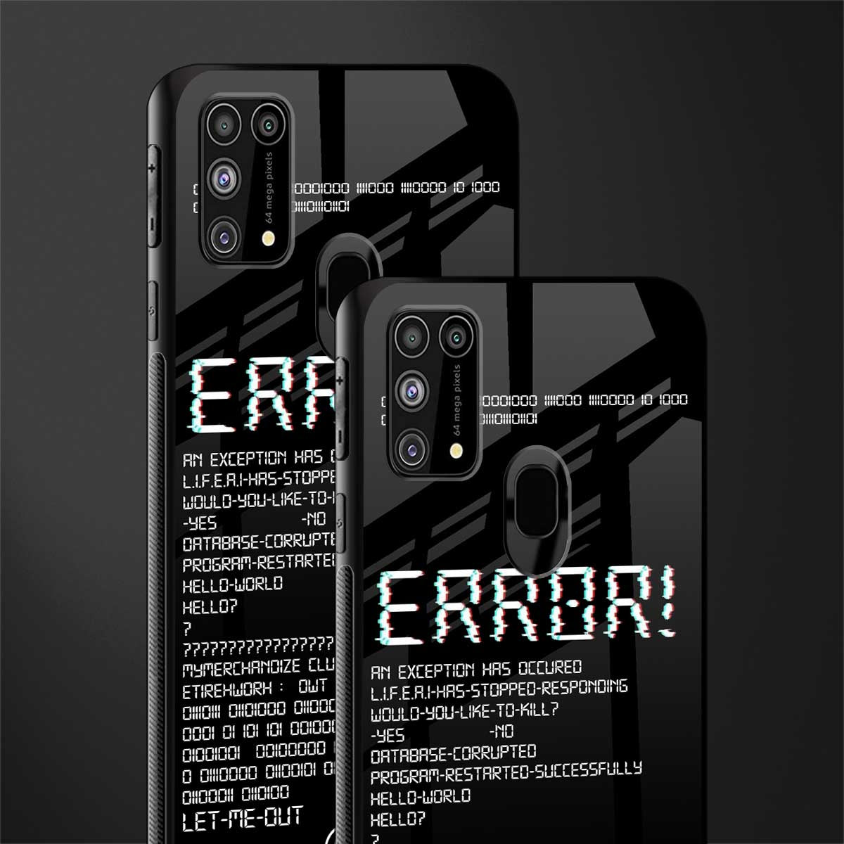 error glass case for samsung galaxy m31 image-2