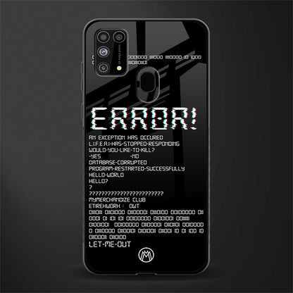 error glass case for samsung galaxy f41 image