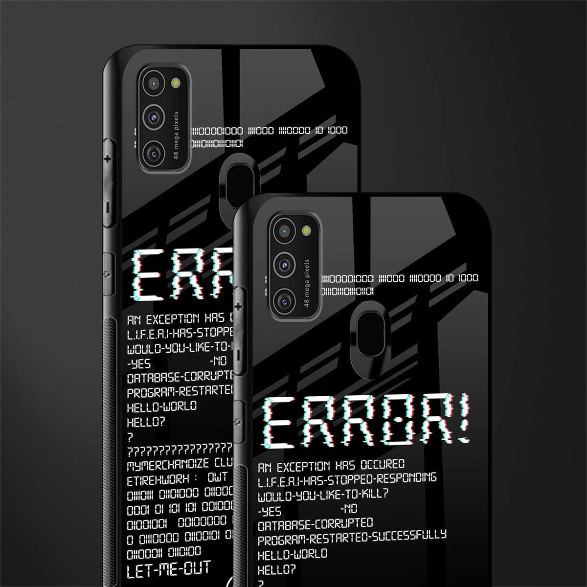 error glass case for samsung galaxy m21 image-2