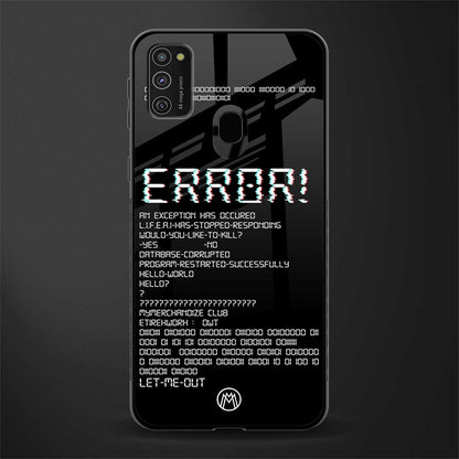 error glass case for samsung galaxy m21 image
