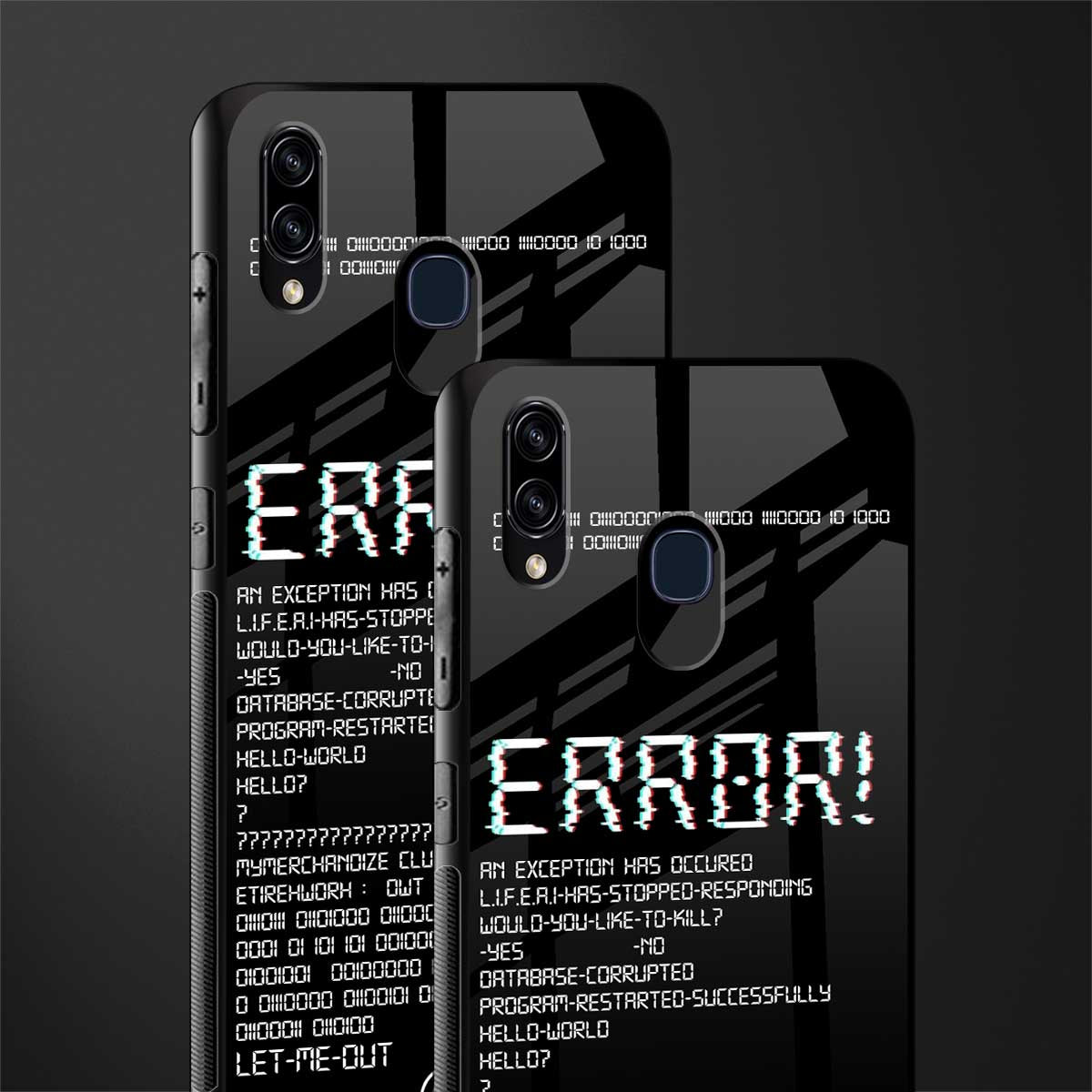 error glass case for samsung galaxy a20 image-2