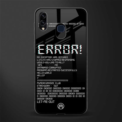 error glass case for samsung galaxy a30 image