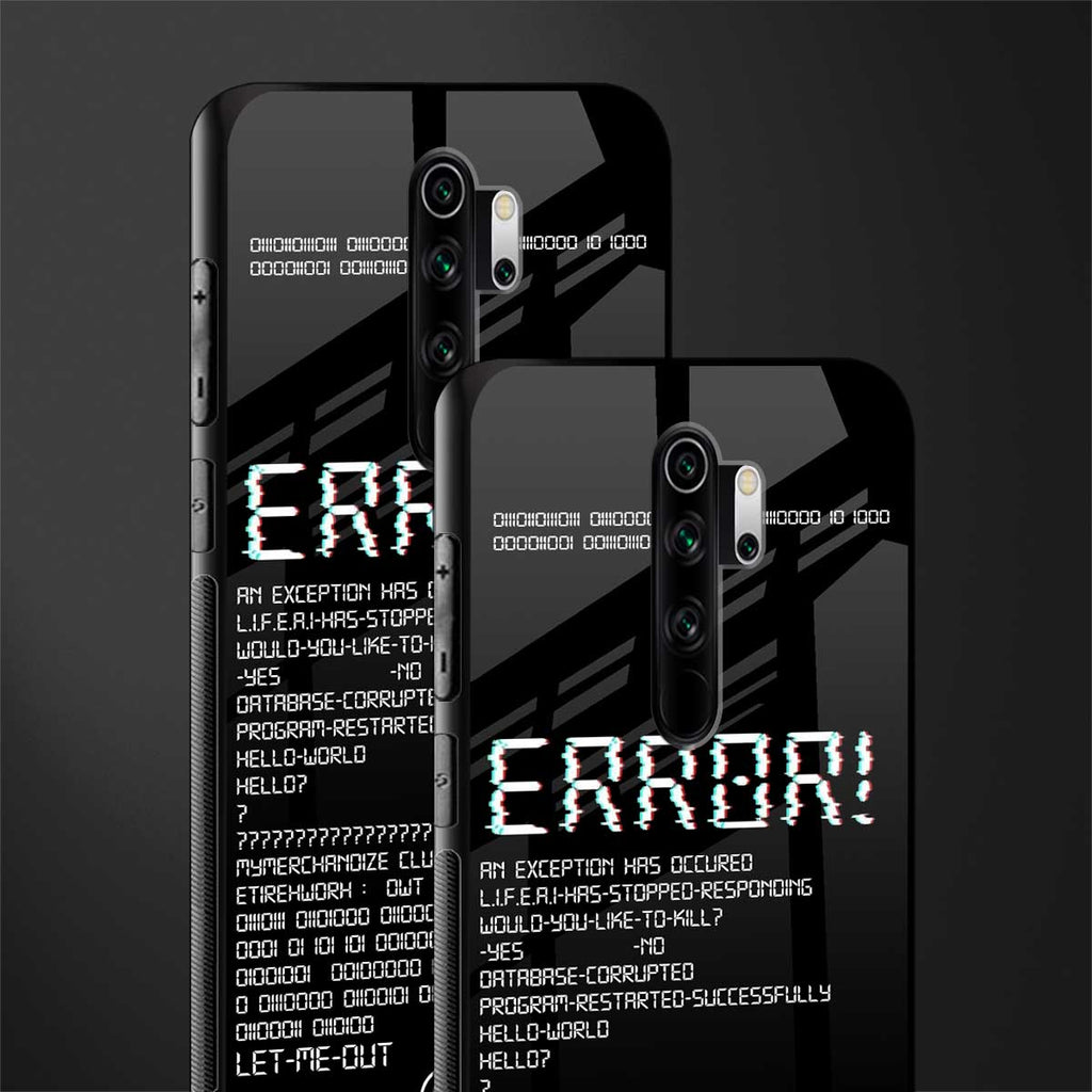 error glass case for redmi note 8 pro image-2