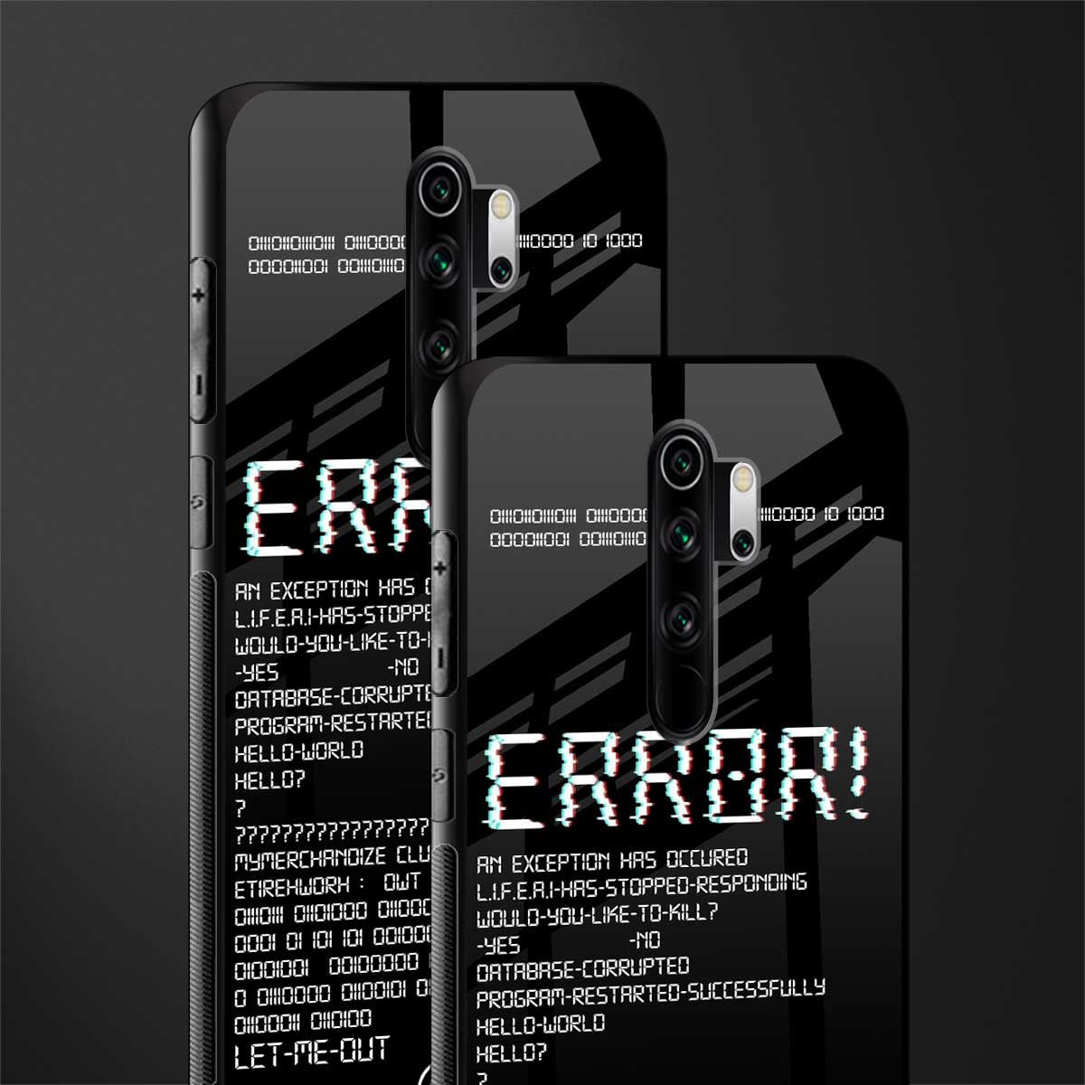 error glass case for redmi note 8 pro image-2
