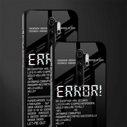 error glass case for redmi note 8 pro image-2