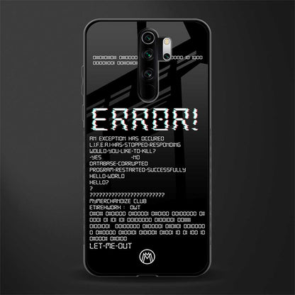 error glass case for redmi note 8 pro image