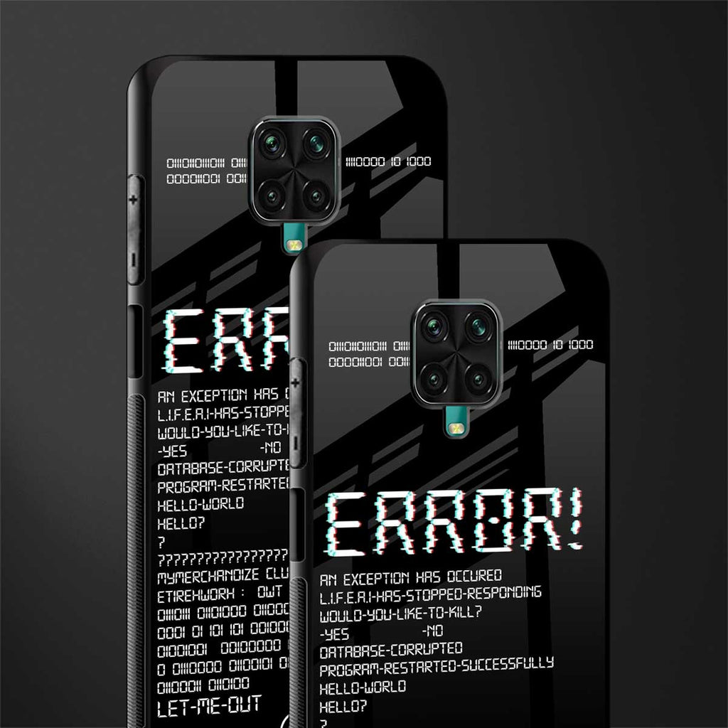 error glass case for redmi note 9 pro image-2