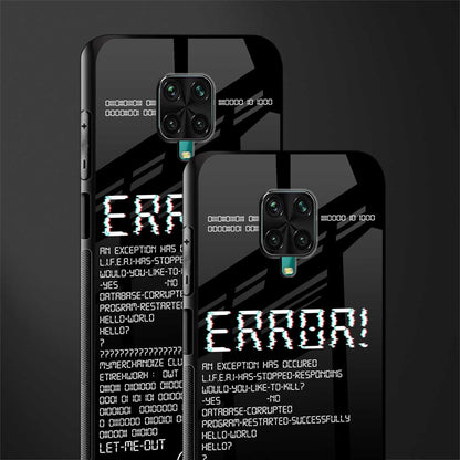 error glass case for redmi note 9 pro image-2