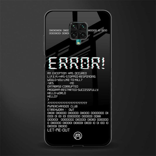 error glass case for redmi note 9 pro max image