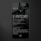 error glass case for redmi note 9 pro image