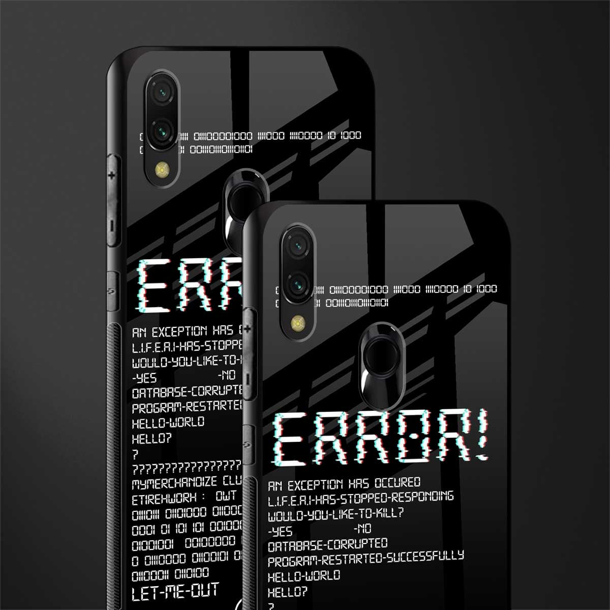 error glass case for redmi note 7 image-2