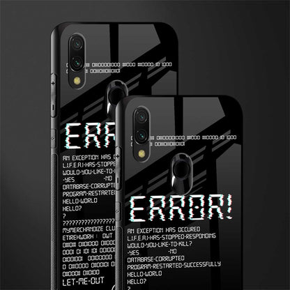 error glass case for redmi note 7 pro image-2