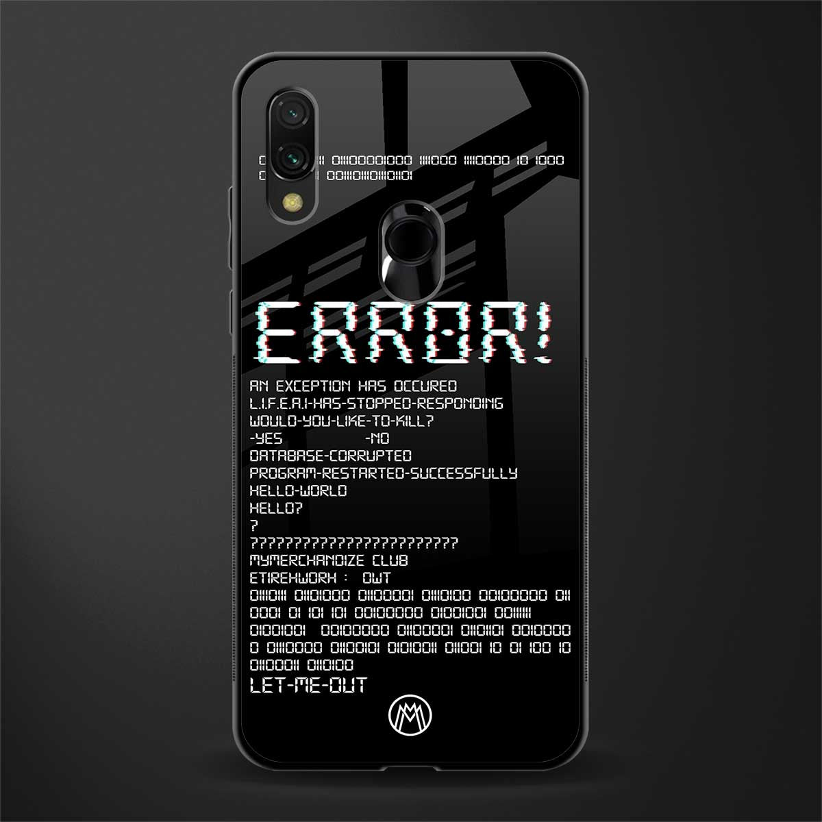 error glass case for redmi note 7 image