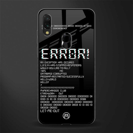 error glass case for redmi note 7 pro image