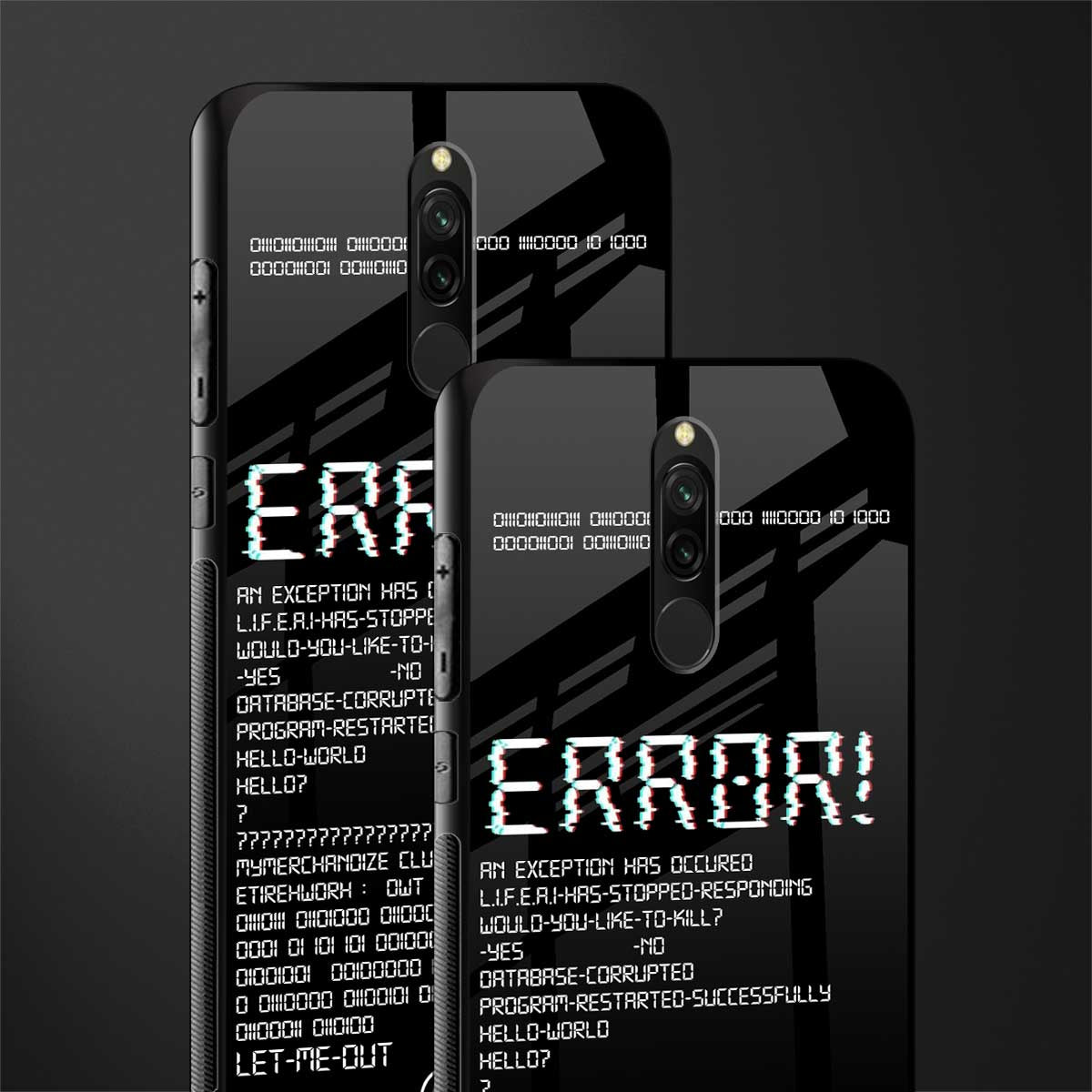 error glass case for redmi 8 image-2