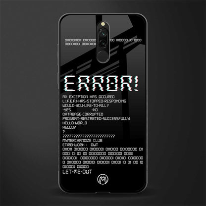 error glass case for redmi 8 image