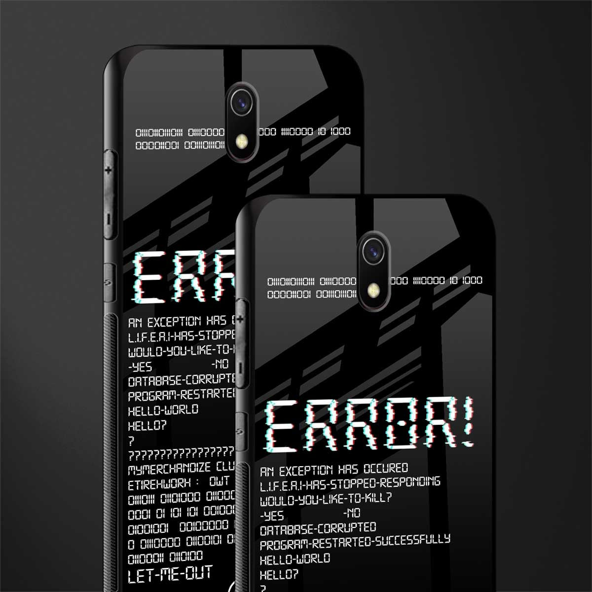 error glass case for redmi 8a image-2