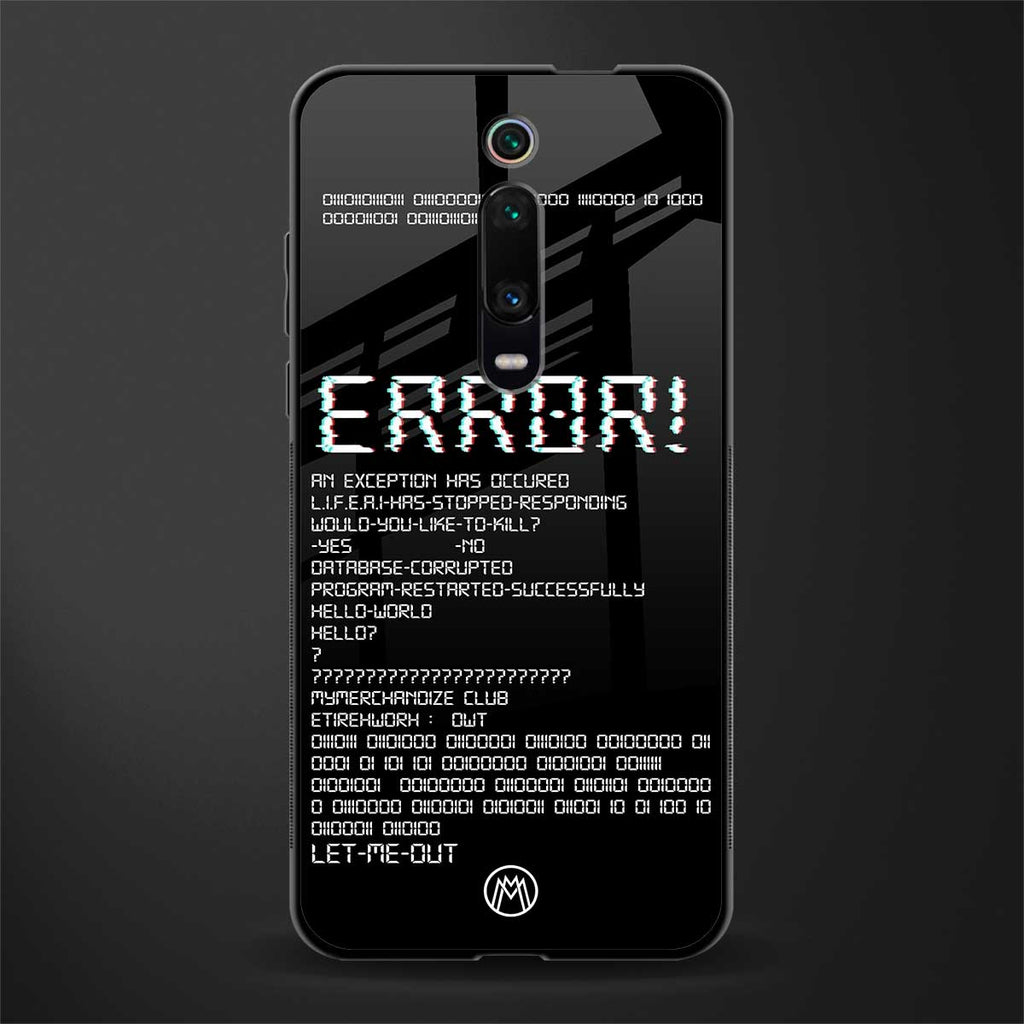 error glass case for redmi k20 pro image