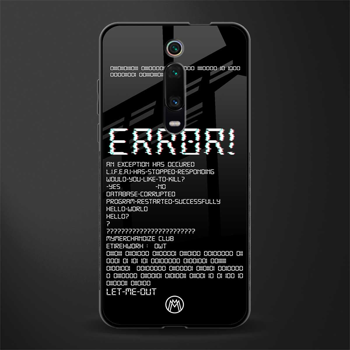 error glass case for redmi k20 pro image