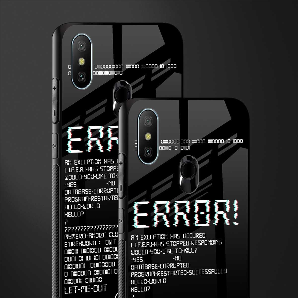 error glass case for redmi 6 pro image-2