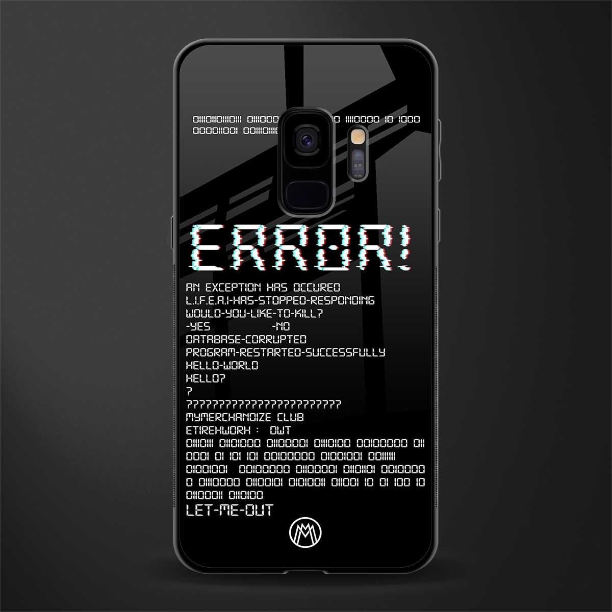 error glass case for samsung galaxy s9 image