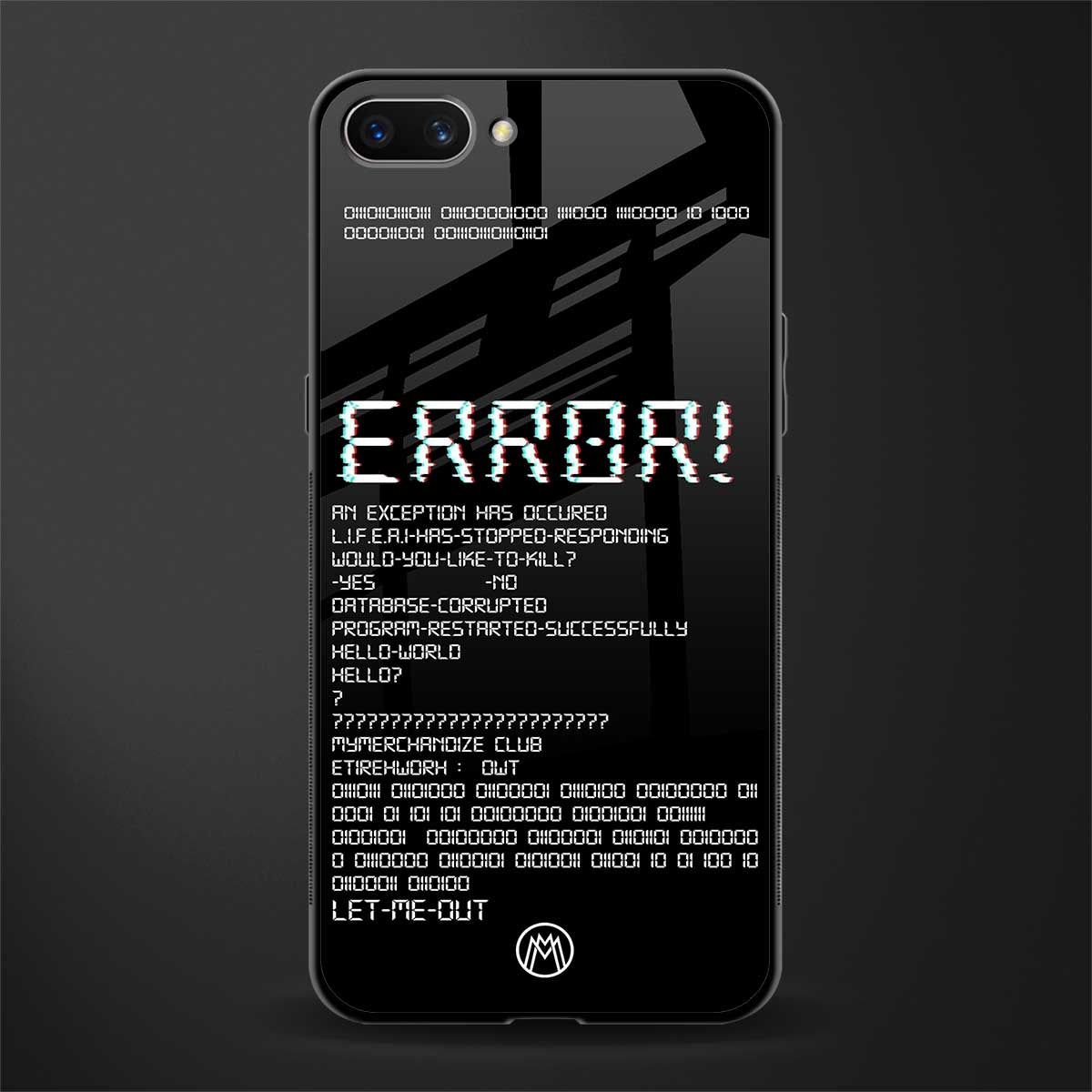 error glass case for realme c1 image