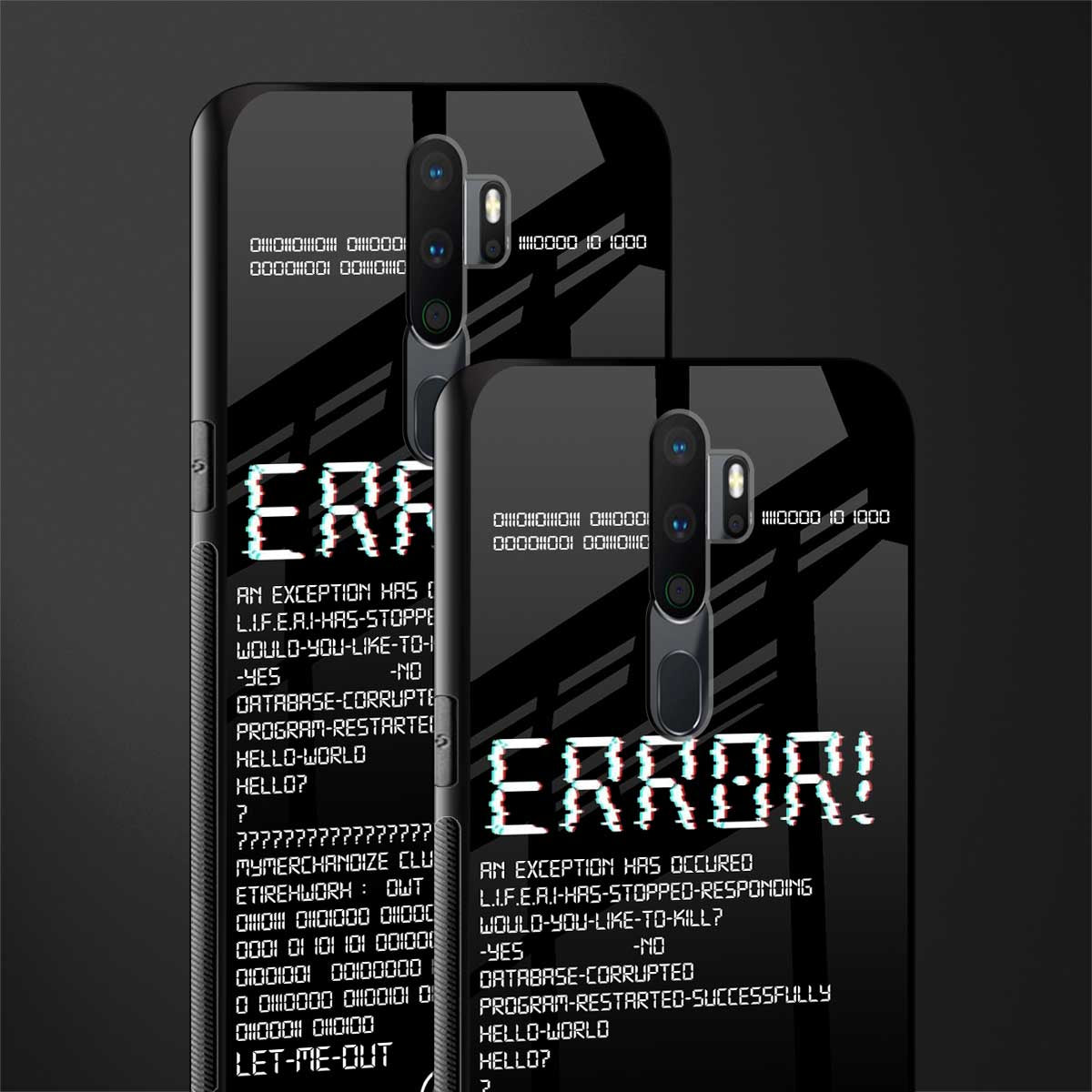 error glass case for oppo a5 2020 image-2