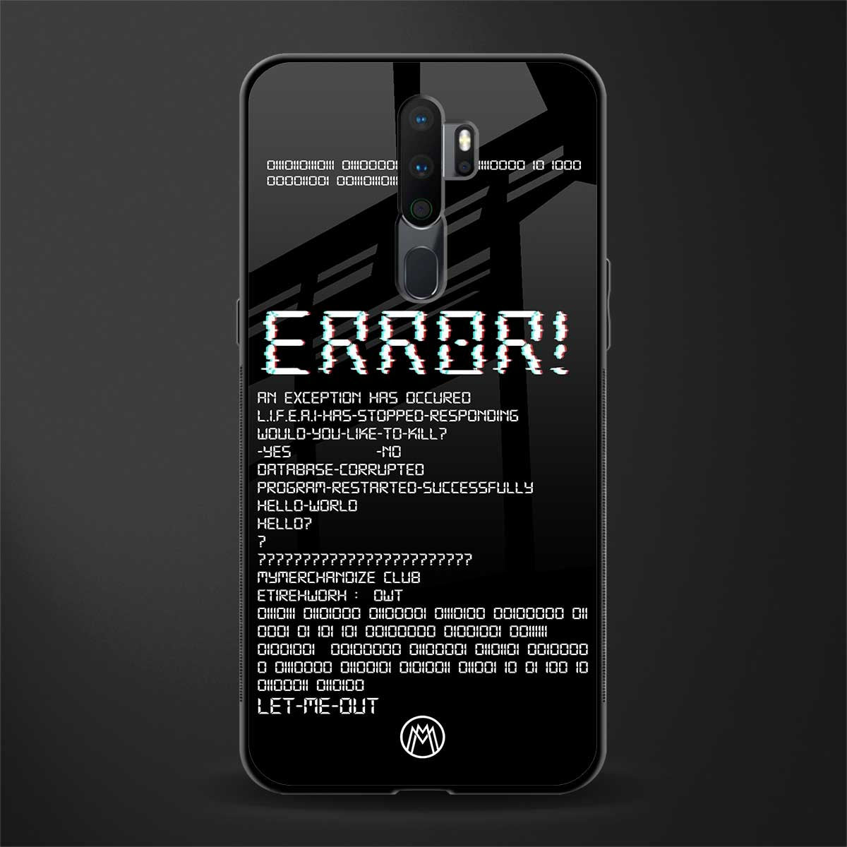 error glass case for oppo a5 2020 image