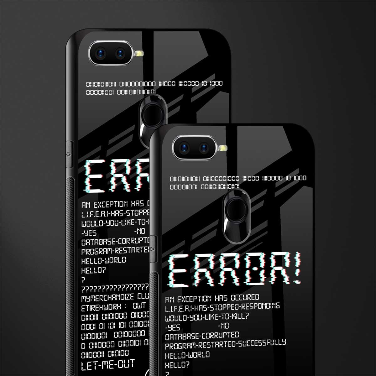 error glass case for oppo a7 image-2