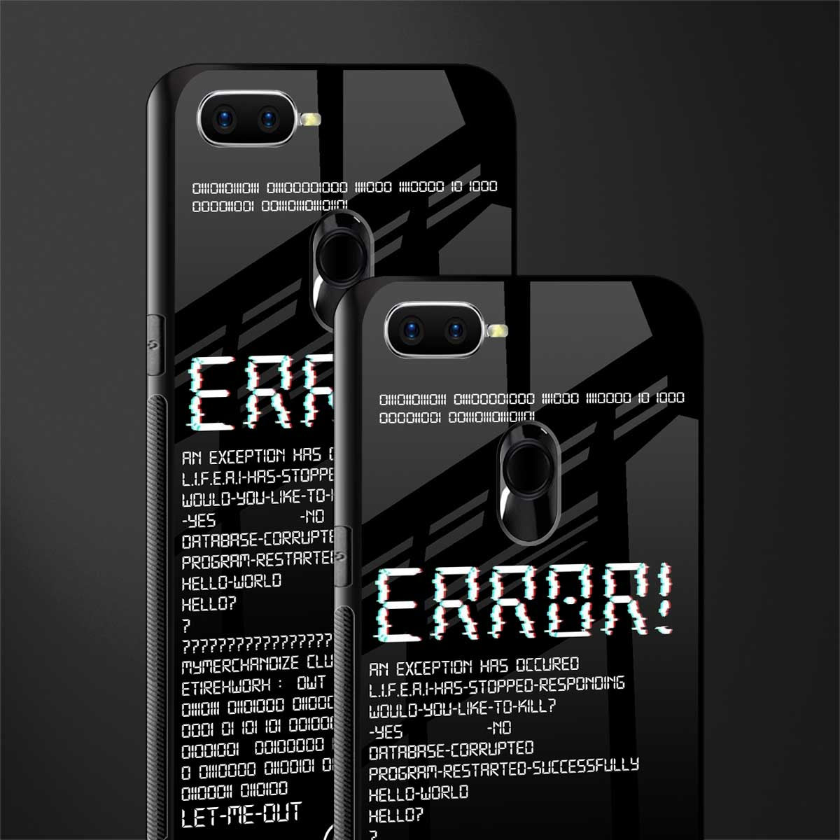 error glass case for oppo a12 image-2