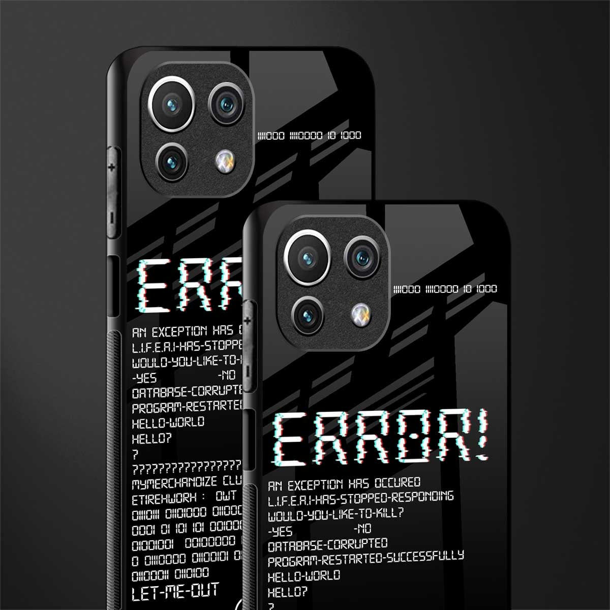 error glass case for mi 11 lite image-2