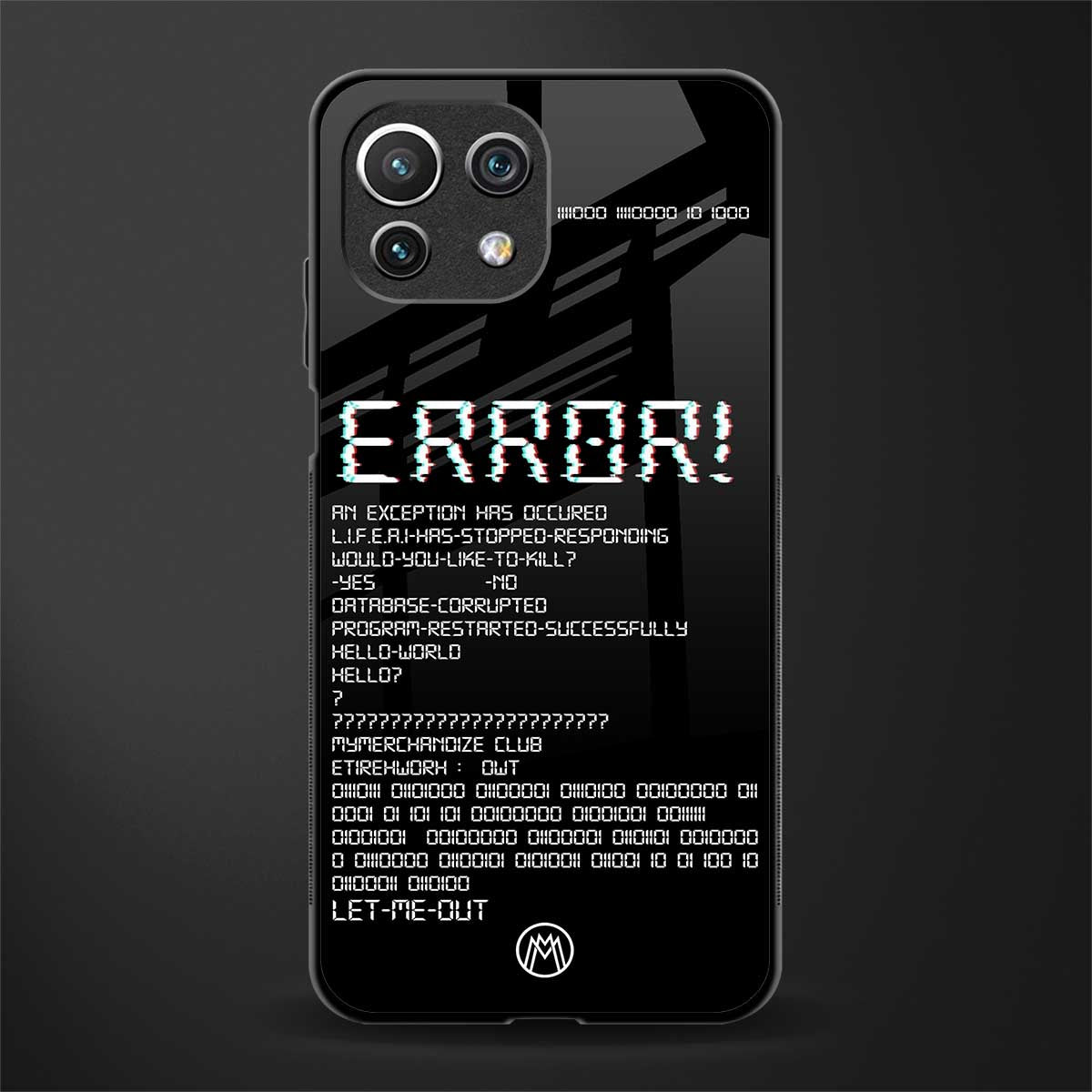 error glass case for mi 11 lite image