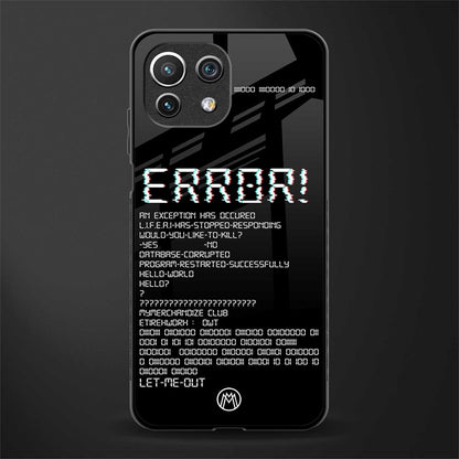 error glass case for mi 11 lite image