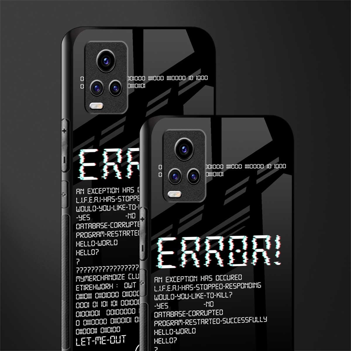 error back phone cover | glass case for vivo y73