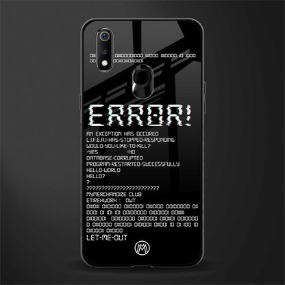 error glass case for realme 3 pro image