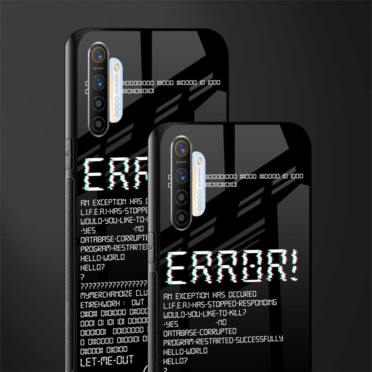 error glass case for realme xt image-2