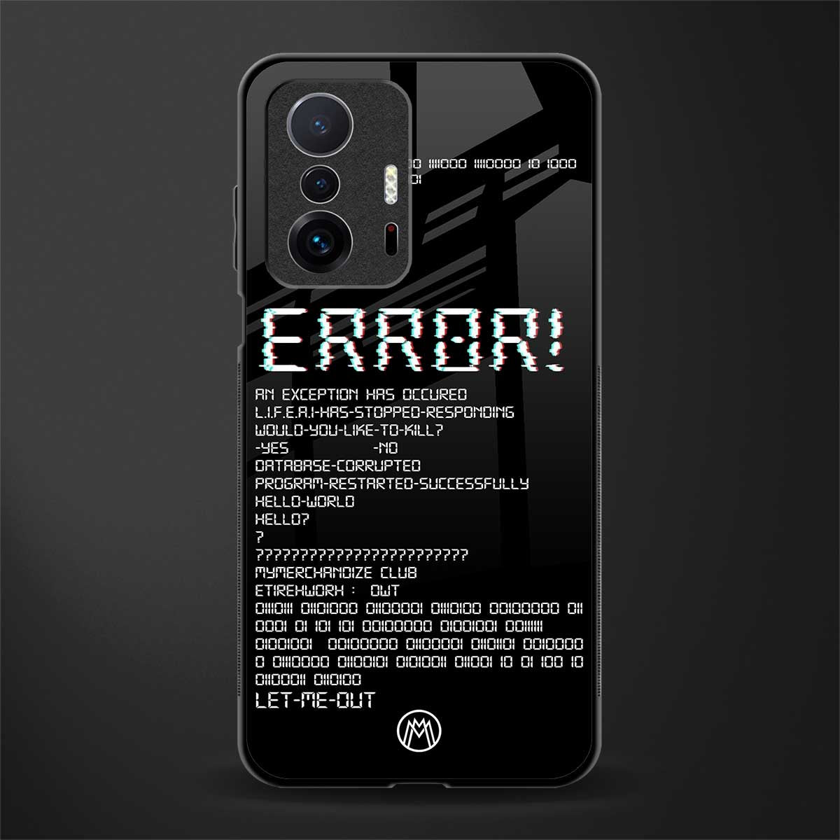 error glass case for mi 11t pro 5g image