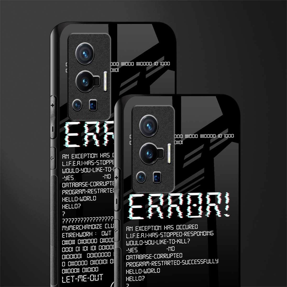 error glass case for vivo x70 pro image-2