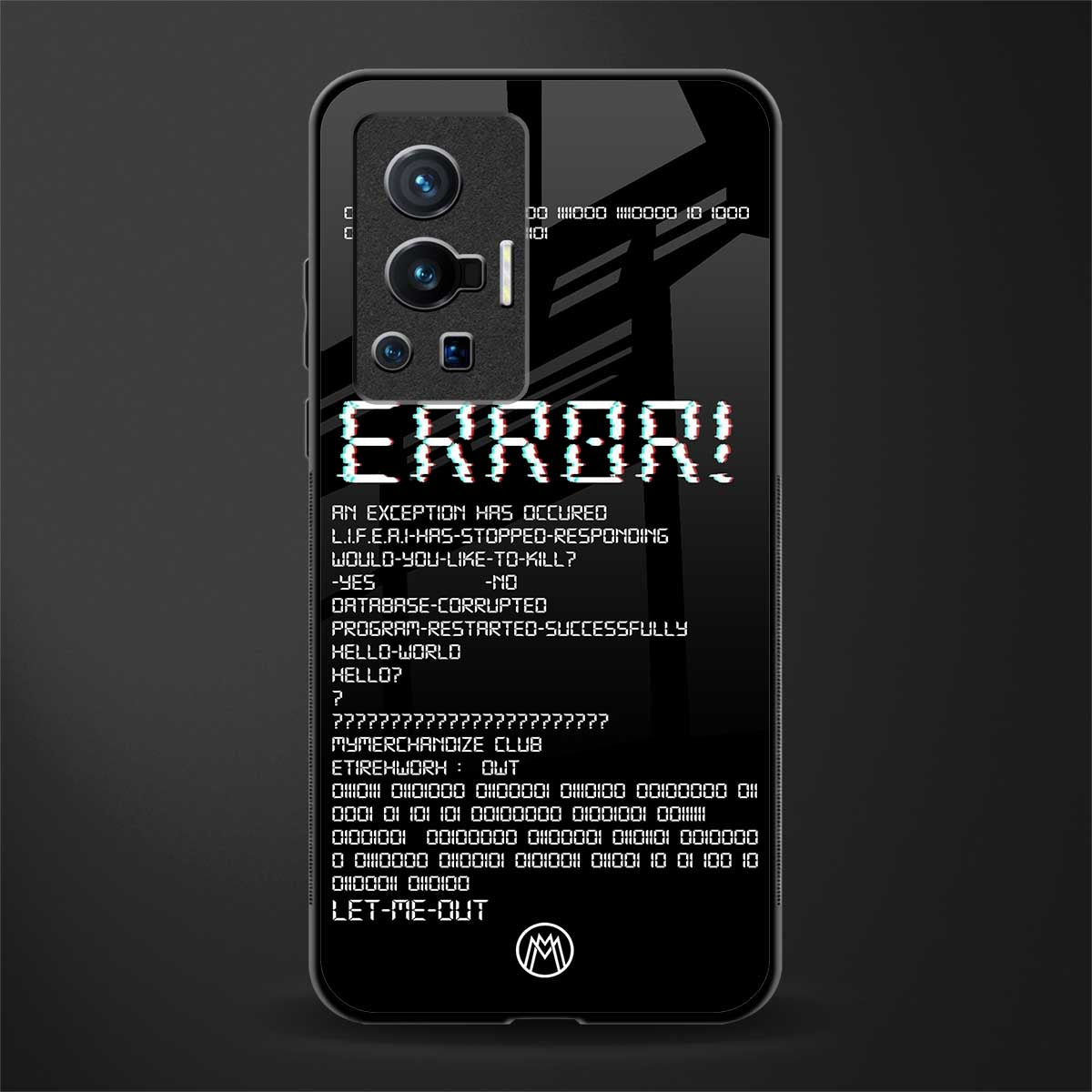 error glass case for vivo x70 pro image