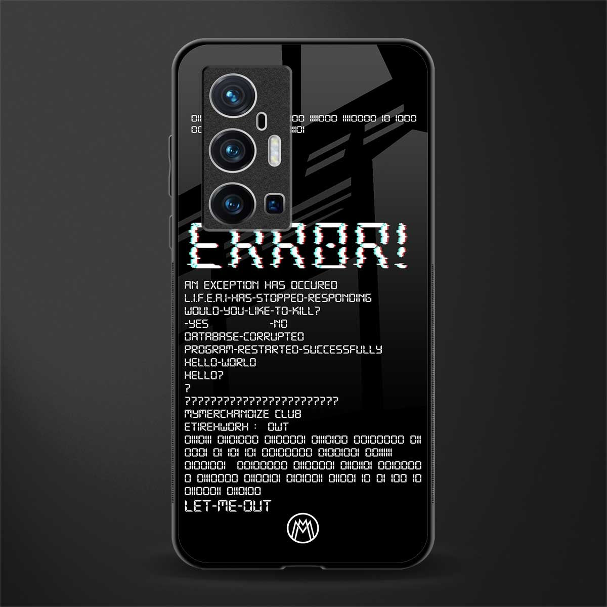 error glass case for vivo x70 pro plus image