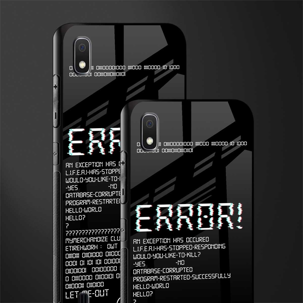 error glass case for samsung galaxy a10 image-2