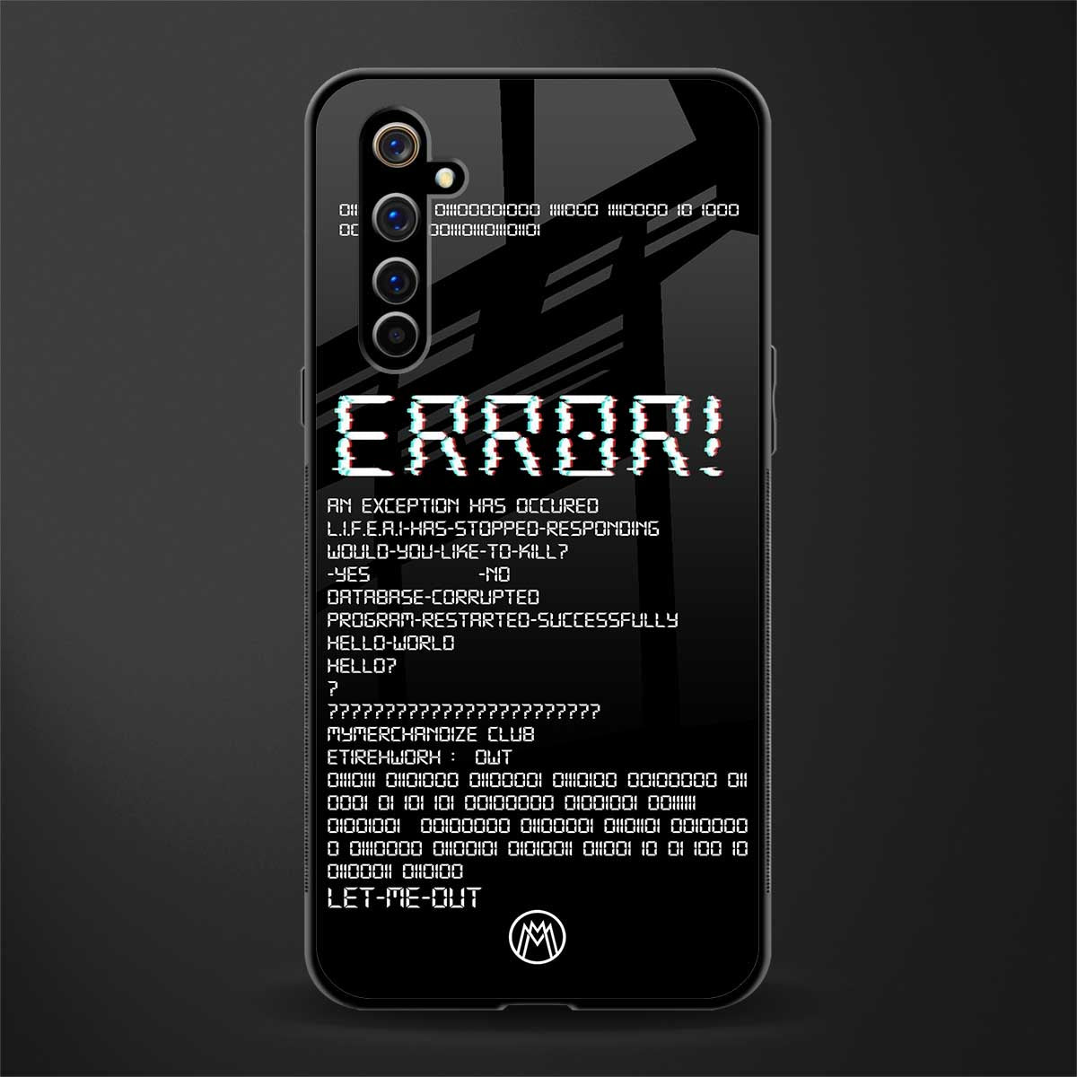 error glass case for realme x50 pro image