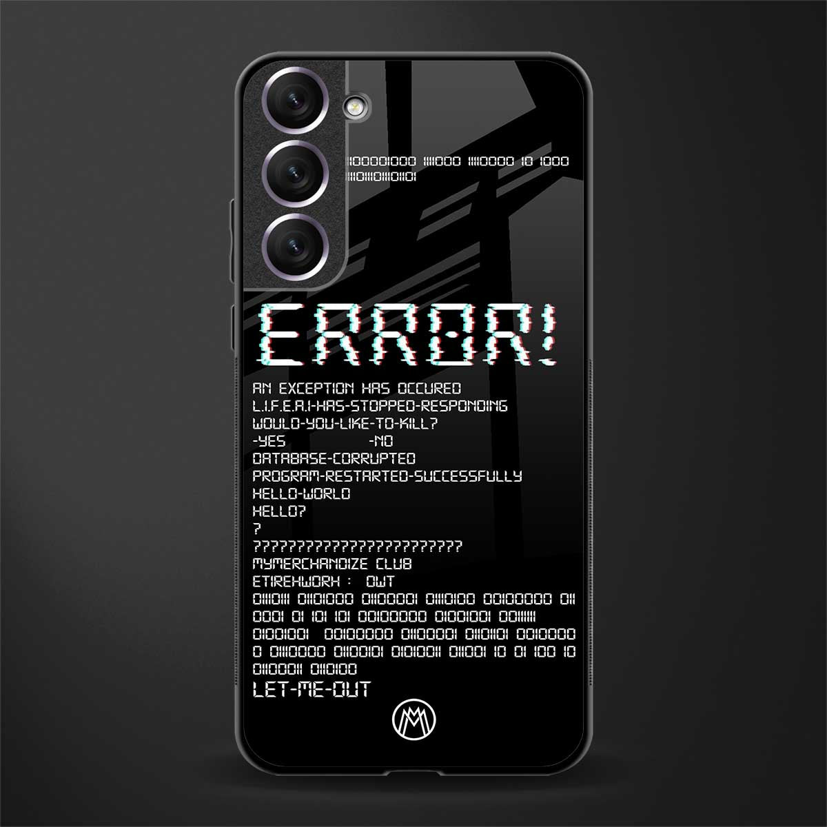 error glass case for samsung galaxy s21 plus image