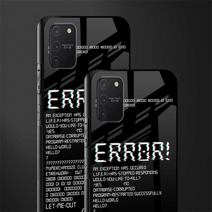 error glass case for samsung galaxy a91 image-2