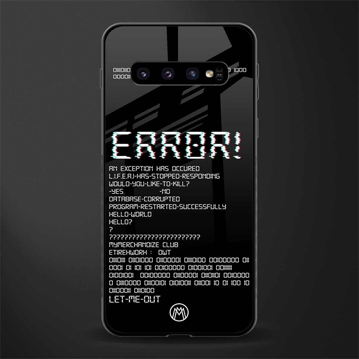 error glass case for samsung galaxy s10 plus image
