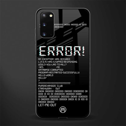 error glass case for samsung galaxy s20 image