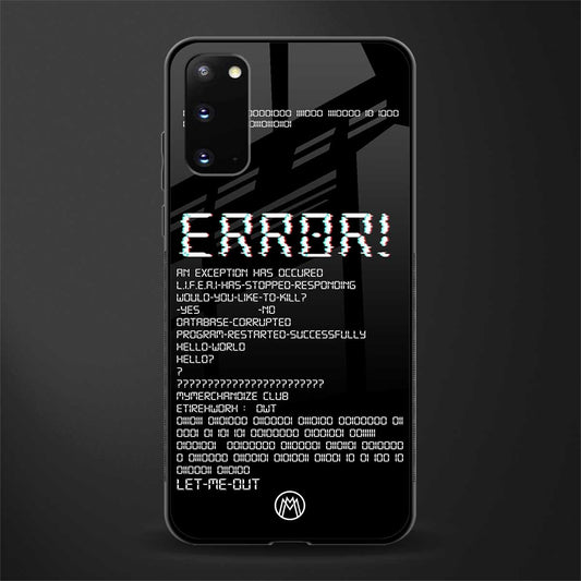 error glass case for samsung galaxy s20 image