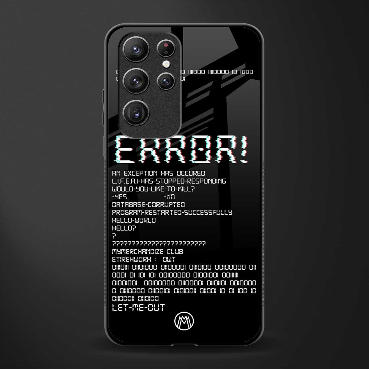 error glass case for samsung galaxy s22 ultra 5g image